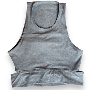 Outdoor Voices Slashback Crop‎ Top Sports Bra Racerback Cut Out Gray Size Medium